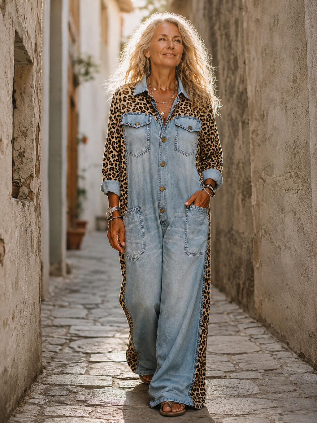 Emma – Relaxed Denim One-Piece Jumpsuit