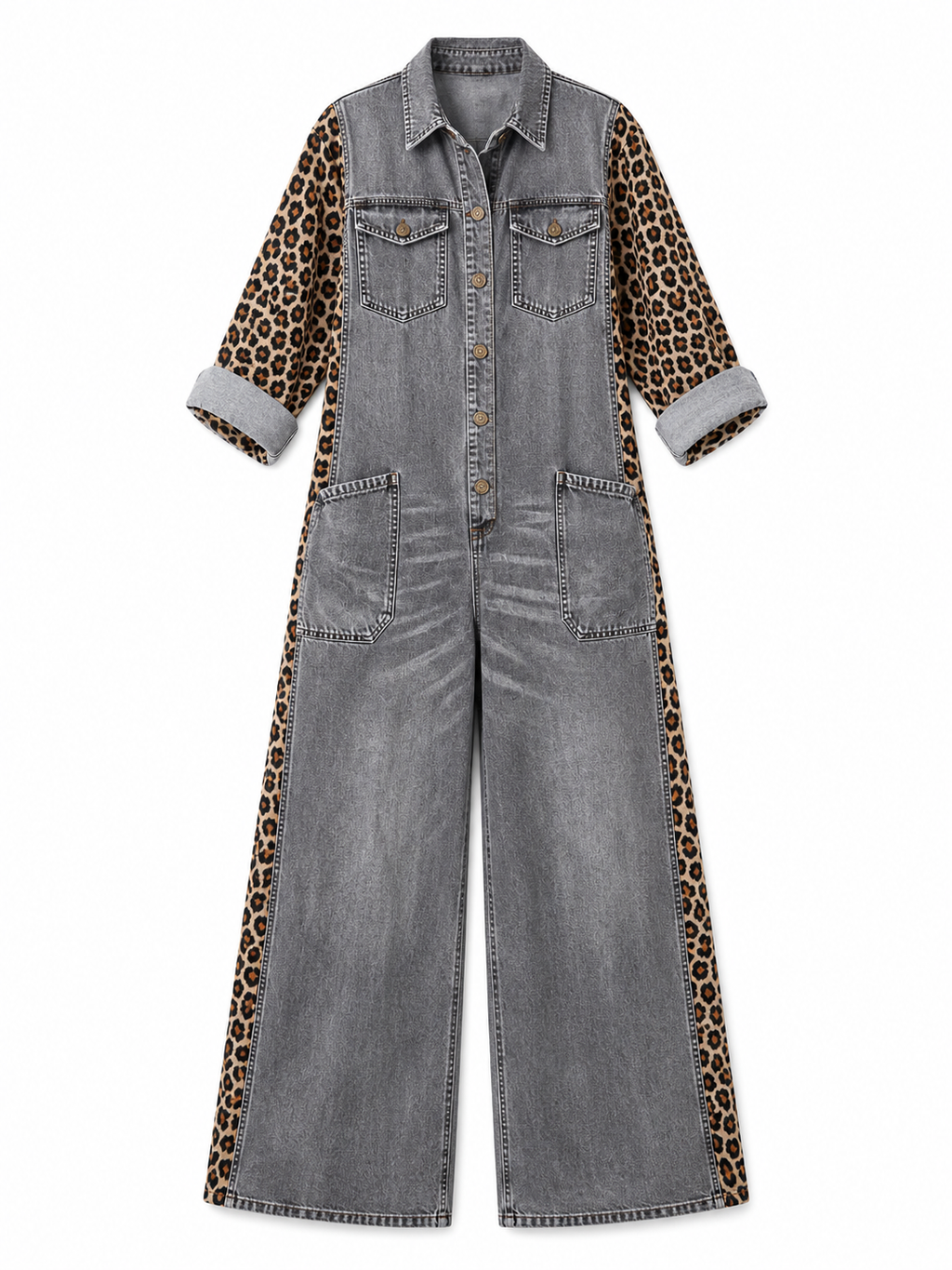 Emma – Relaxed Denim One-Piece Jumpsuit
