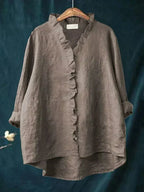 Lani - Elegant Linen Summer Blouse