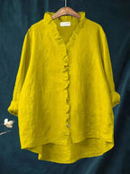 Lani - Elegant Linen Summer Blouse