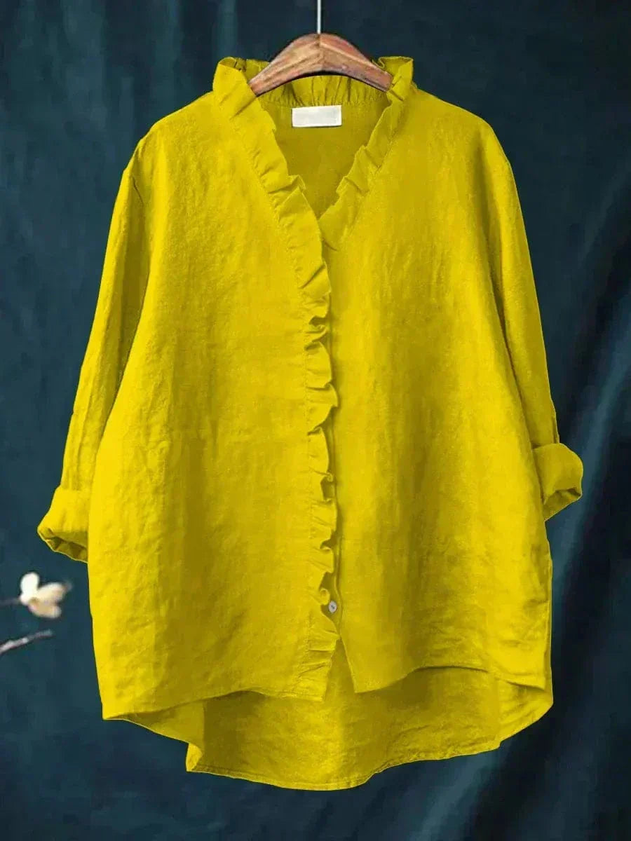 Lani - Elegant Linen Summer Blouse