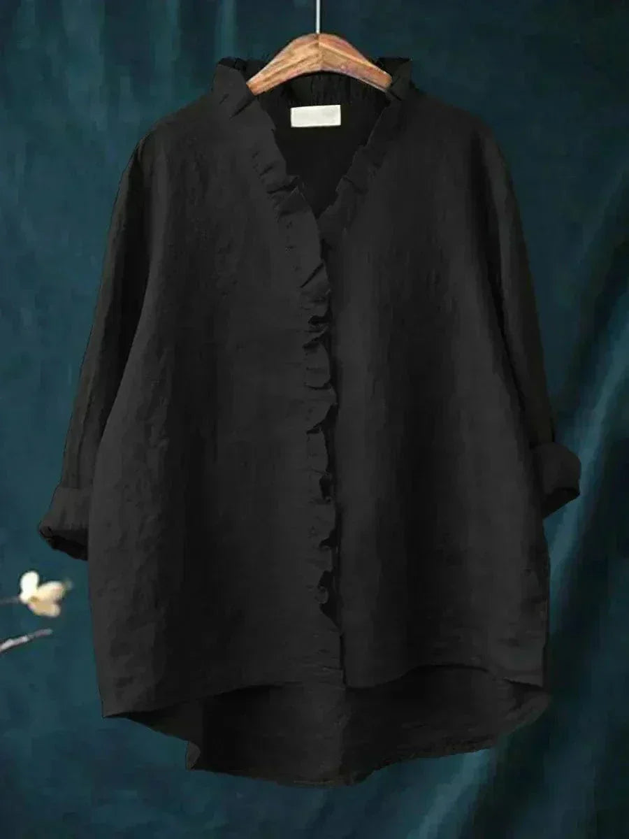 Lani - Elegant Linen Summer Blouse
