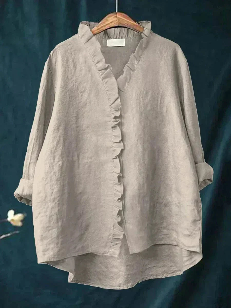 Lani - Elegant Linen Summer Blouse