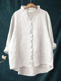 Lani - Elegant Linen Summer Blouse