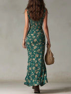 Kayla - Boho Retro Maxi Dress with Slit