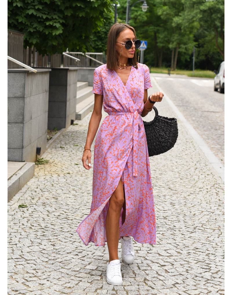 Hailey - Stylish V-Neck Floral Dress