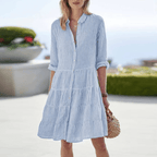 Loella - Breezy Striped A-Line Dress