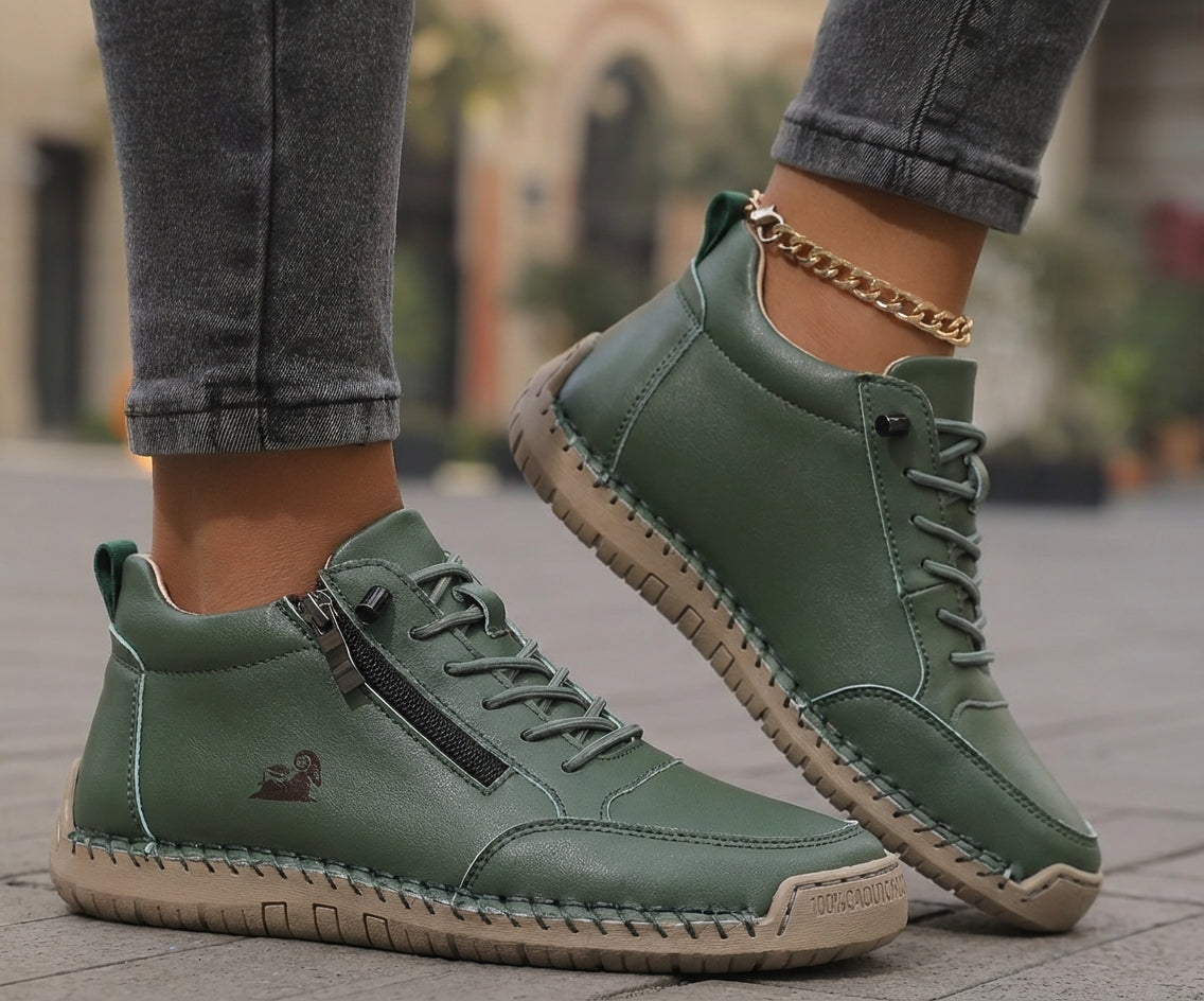 Nova - Comfortable Cushioned Comfort Sneakers with Zipper