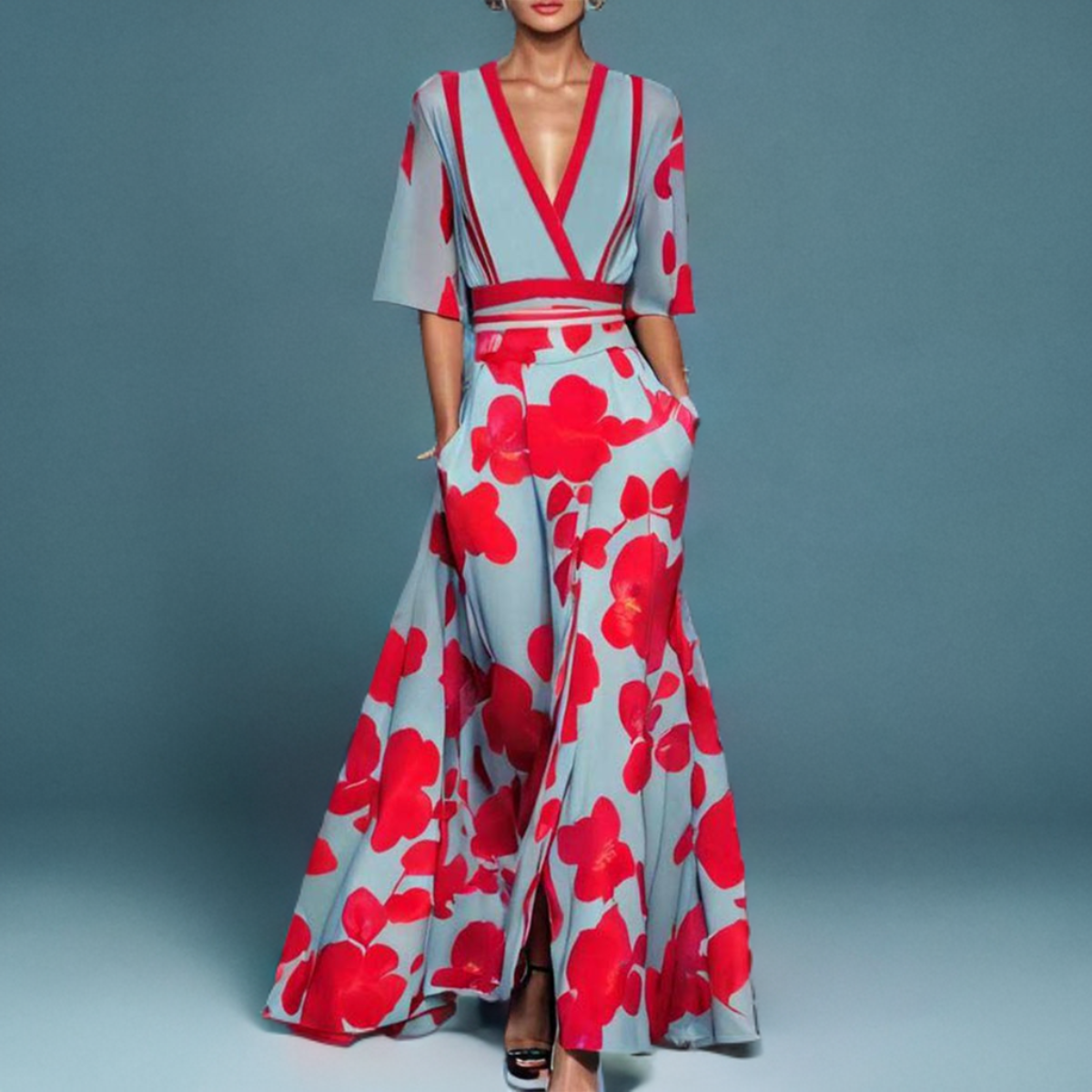 Rose - Elegant Viscose Dress
