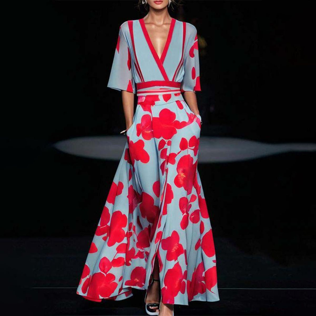 Rose - Elegant Viscose Dress