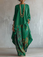 Eloiza - Boho Floral Top and Pants Set