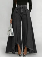 Erizza - High-Waisted Relaxed Wide-Leg Jeans
