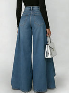 Erizza - High-Waisted Relaxed Wide-Leg Jeans