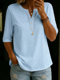 Daisy - Cotton Henley Everyday T-Shirt