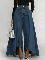 Erizza - High-Waisted Relaxed Wide-Leg Jeans