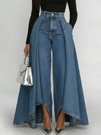 Erizza - High-Waisted Relaxed Wide-Leg Jeans