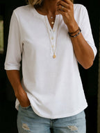 Daisy - Cotton Henley Everyday T-Shirt