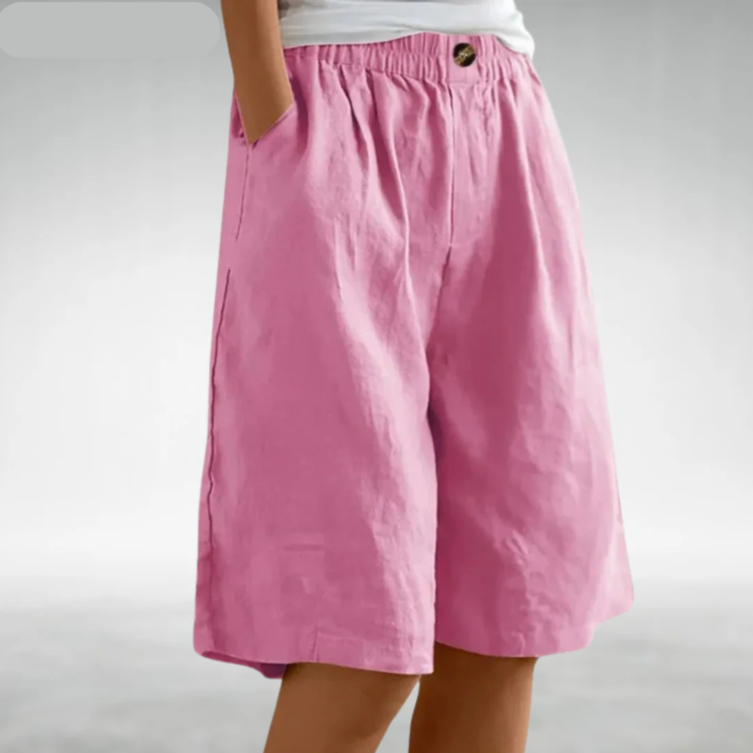 Arabella Relaxed Comfort Shorts in Pink