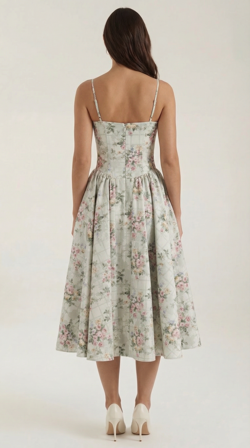 Patrice - Corset Midi Floral Dress