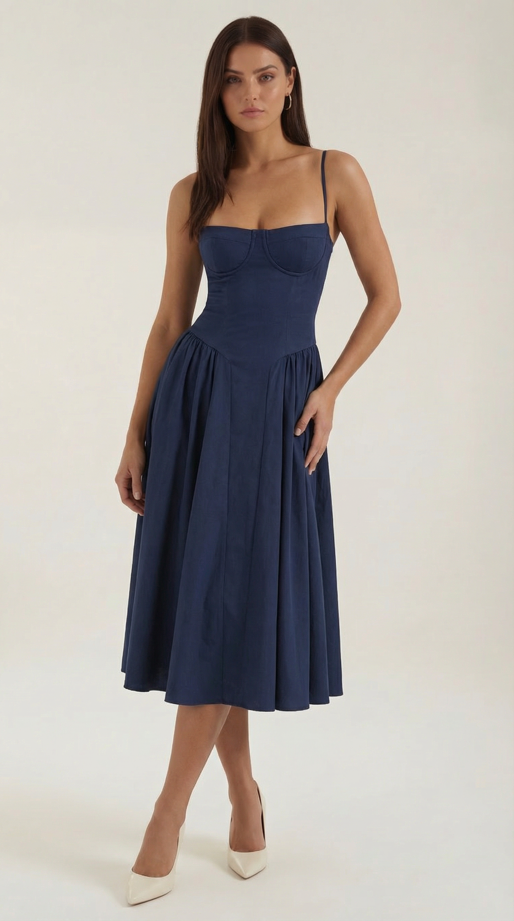 Patrice - Corset Midi Floral Dress