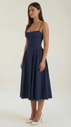 Patrice - Corset Midi Floral Dress