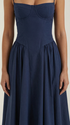 Patrice - Corset Midi Floral Dress