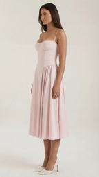 Patrice - Corset Midi Floral Dress