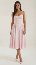 Patrice - Corset Midi Floral Dress
