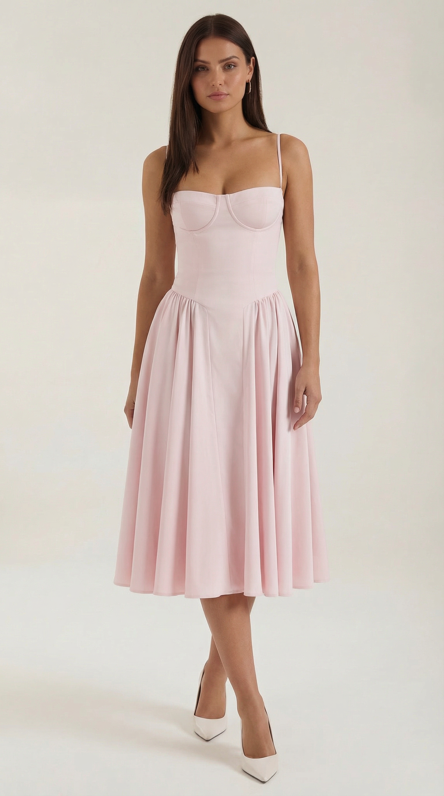 Patrice - Corset Midi Floral Dress