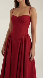 Patrice - Corset Midi Floral Dress