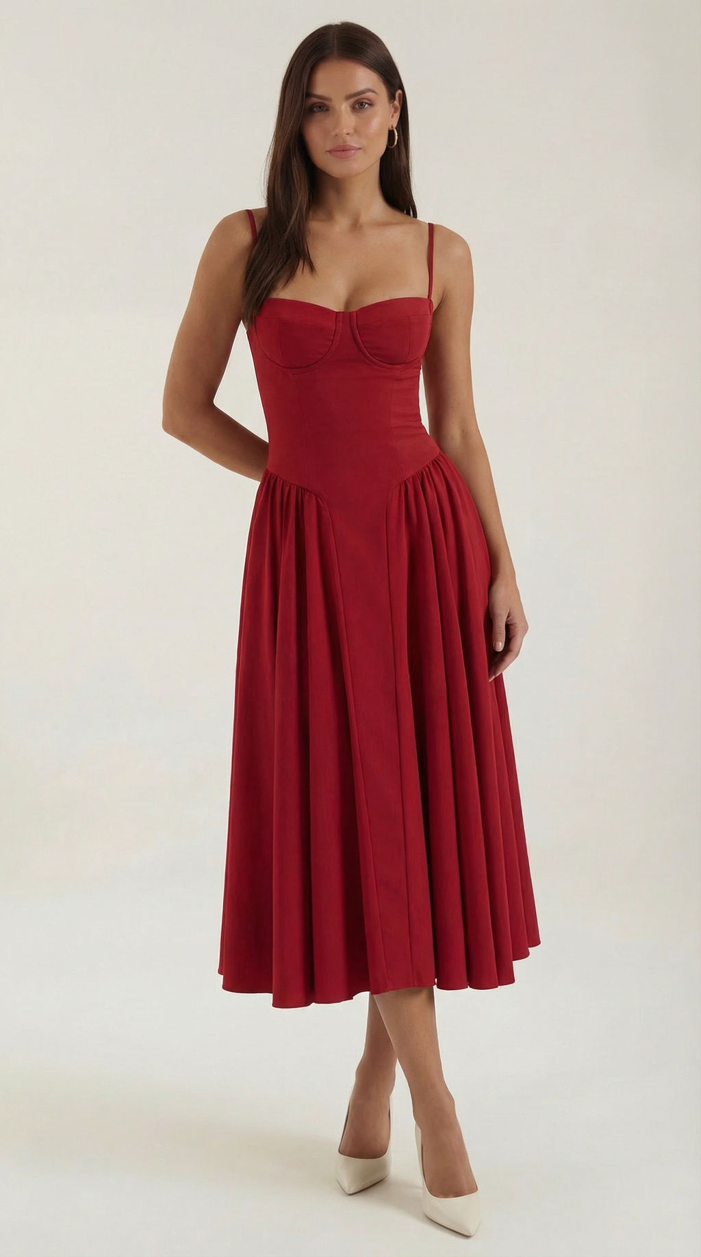Patrice - Corset Midi Floral Dress