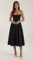 Patrice - Corset Midi Floral Dress