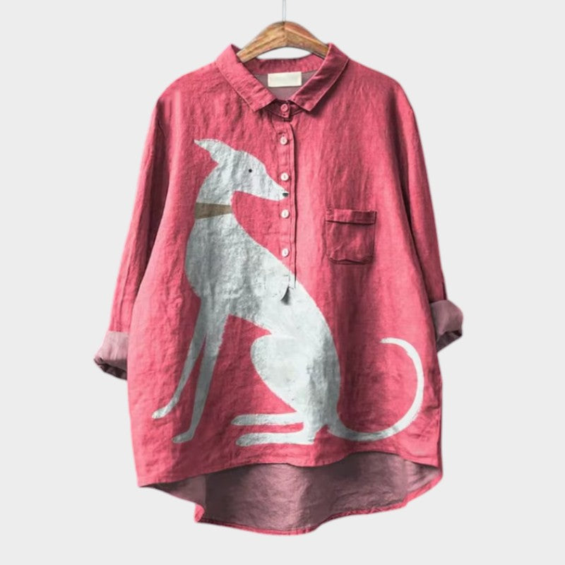 Ola - Elegant linen summer blouse