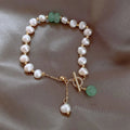 Myla - Freshwater Pearl and Jade Bracelet