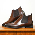 Blake - Chelsea Leather-Look Boots