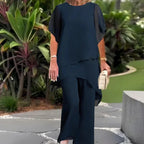 Daphne - Draped Top with Palazzo Pants