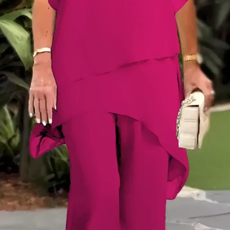 Daphne - Draped Top with Palazzo Pants