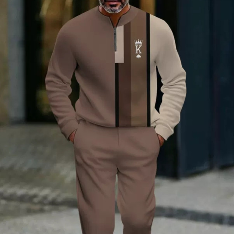 Joey - Graphic Print Pullover and Pants Set