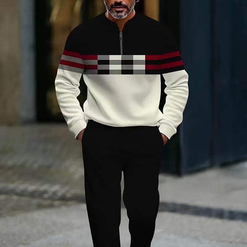 Joey - Graphic Print Pullover and Pants Set