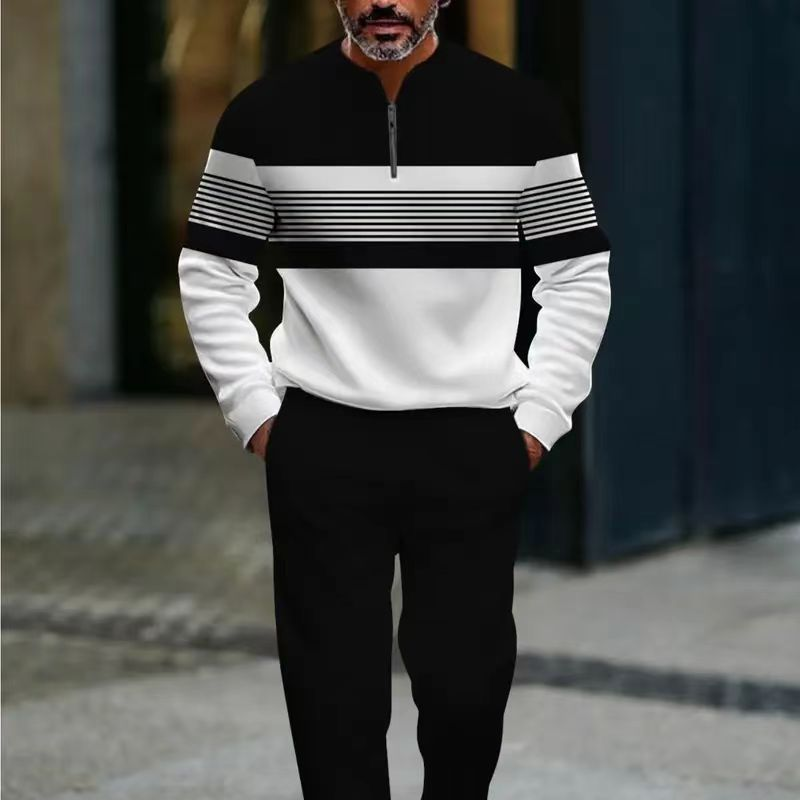 Joey - Graphic Print Pullover and Pants Set