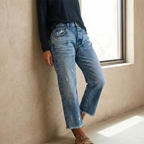 Larra - Retro Cropped Straight Leg Jeans