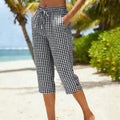 Jessy - Relaxed Summer Plaid Capri Pants
