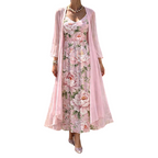 Rosalie - Floral Dress and Chiffon Cardigan Set