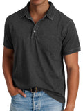 Stanley Men's Washed Polo Shirt in Black