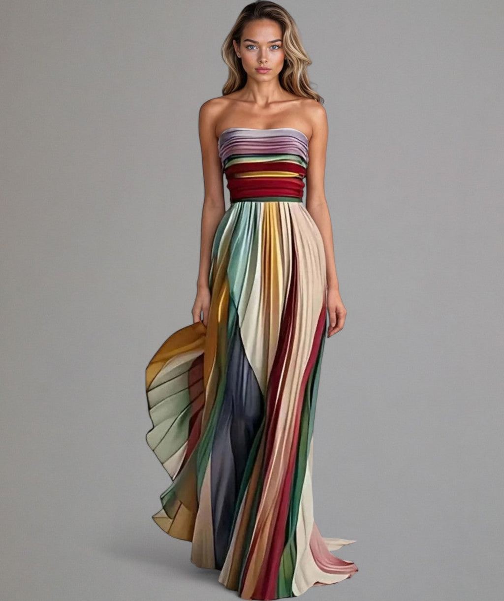 Thalia - Effortless Strapless A-Line Dress