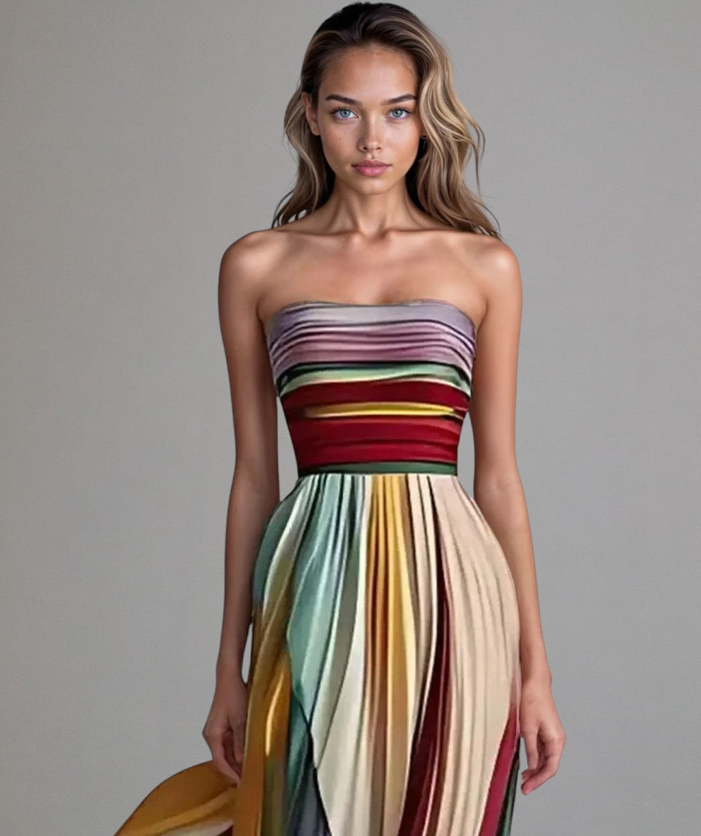 Thalia - Effortless Strapless A-Line Dress