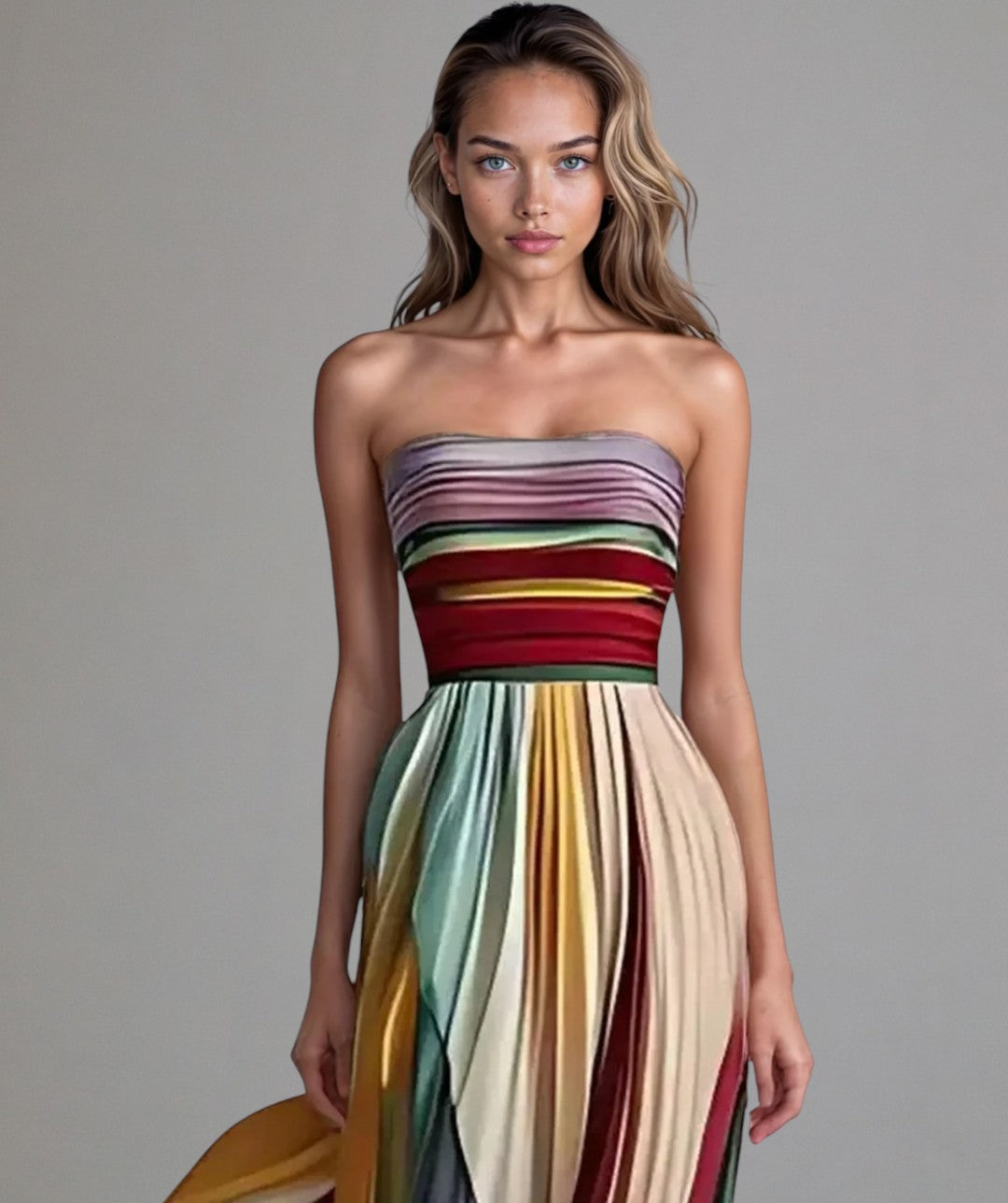 Thalia - Effortless Strapless A-Line Dress