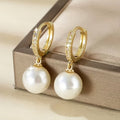 Jean - Geometric Pearl Drop Earrings