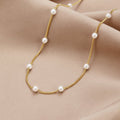 Dona - Timeless Pearl and Gold Necklace