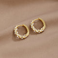 Zeya - Twisted Pearl Hoop Earrings